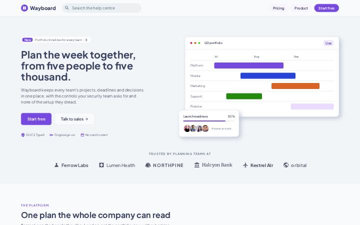 Wayboard, Top bar · Search layout